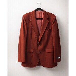 Stafford Wool Blazer Sport Coat Burgundy Red Tanglewood Fabric Lined Men Sz 42R